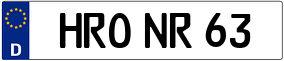 Trailer License Plate